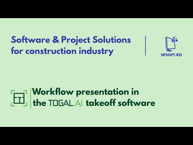 SPSoft Tutorial | Togal.ai Full Workflow – Project Setup, AI Takeoff & Reporting