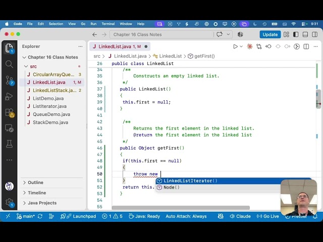 01.25: Linked List Implementation