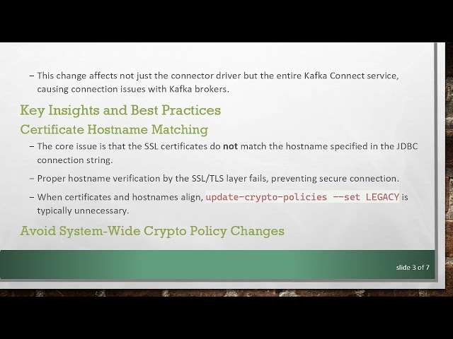 Configuring Kafka Connect JdbcSourceConnector for SQL Server with SSL and Legacy Crypto Policies