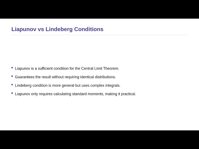 Sampling Distributions - Liapunov Theorem