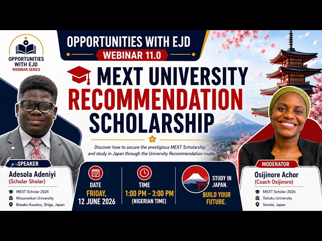 MEXT University Recommendation Webinar