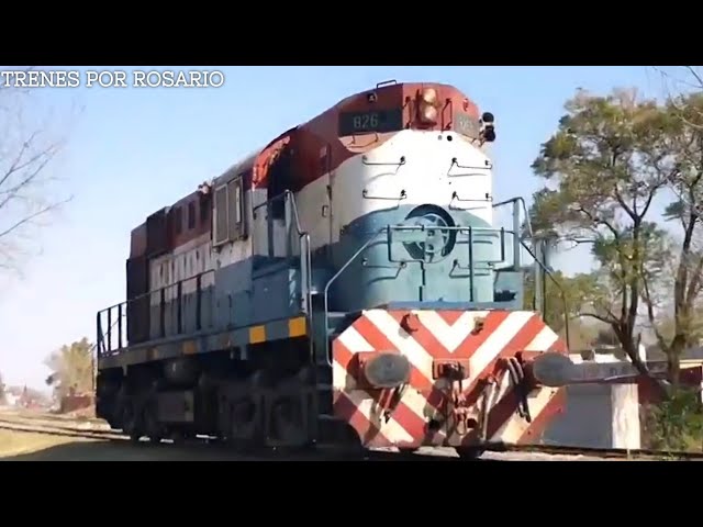 (RETRO) NCA | Locomotora ALCo RSD16 8263, pasando por Rosario a los bocinazos, rumbo al sur.
