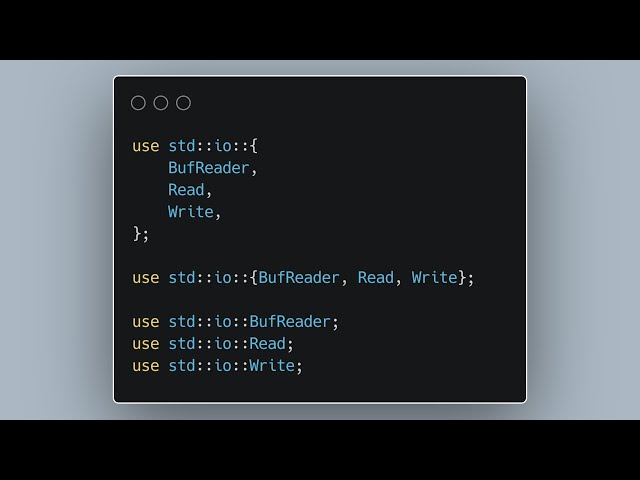 Splitjoin.vim: Rust imports