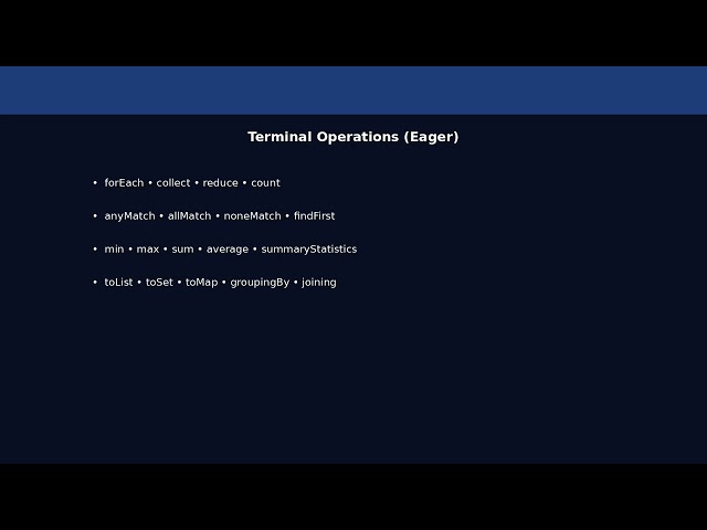 Intermediate vs Intermediate Operations in java 8
