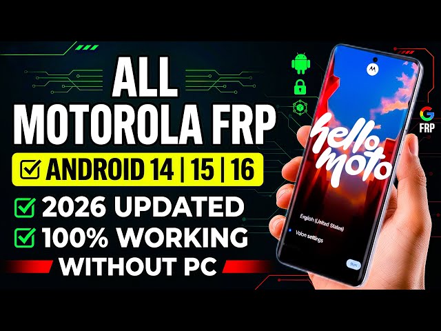 👉 2026 NEW Motorola FRP Bypass  🤯| Android 13–16 | No PC | Moto Google Account Unlock