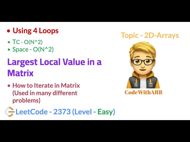 Largest Local Values in a Matrix  (LeetCode 2373)