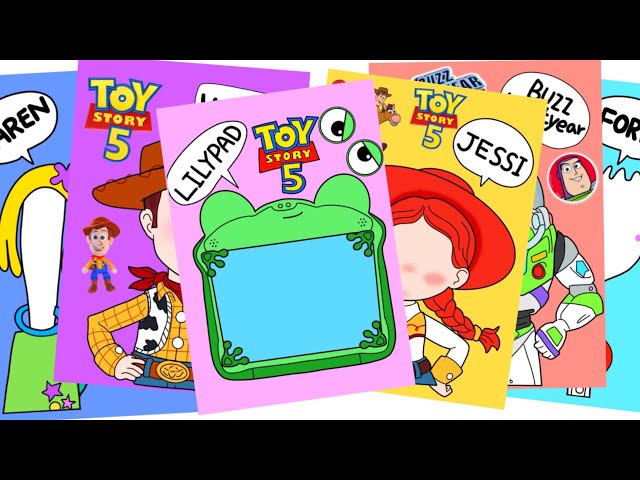 ToyStory 5 Make Your Own diysticker! LilyPad, Woody, Buzz, Jessi, Forky, Karen Doll  #toystory