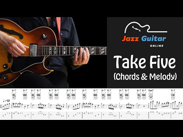 Take Five Jazz Guitar Lesson - Chords & Melody (Paul Desmond / Dave Brubeck)