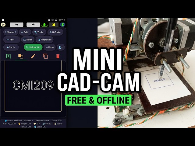 Mini CAD-CAM: Draw Shapes, Generate G-Code & Send to CNC (Soifgo + CMI209)