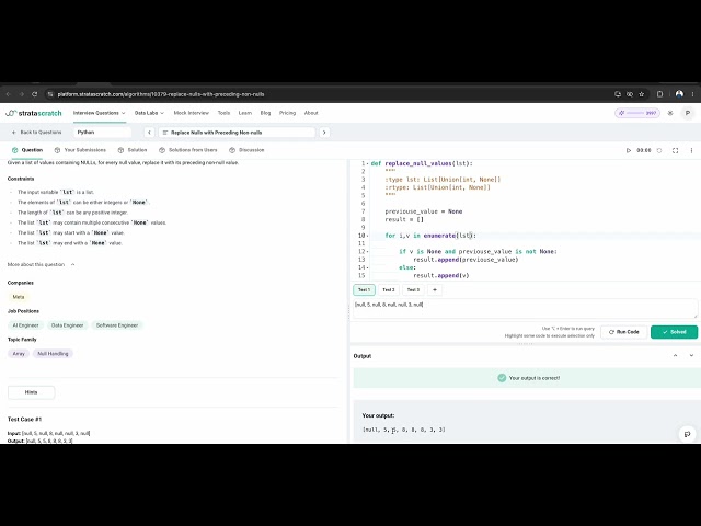 They Asked Me to Code Pandas 'ffill' From Scratch... (Python Interview)