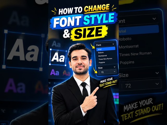 How to Change Font Style & Size Like a PRO! 🔥 #shorts #fontstyles #textediting