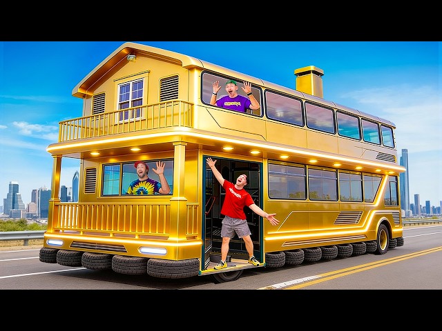 I Turned My 2 Story Bus Into a HOUSE!