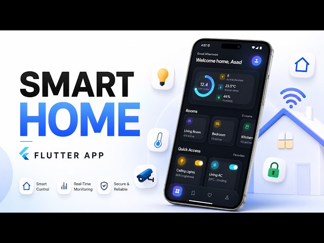 Smart Home App UI Design in Flutter | Modern Home Automation