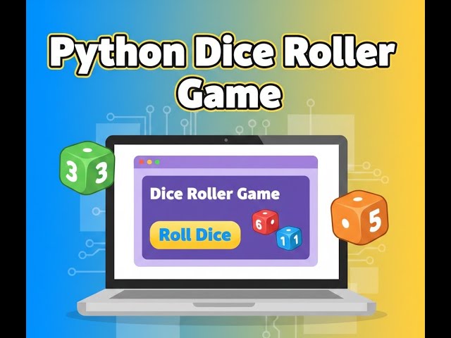 Build a Simple Dice Roller Game in Python|Tkinter GUI for Beginners| Mini Python Project #muskernel