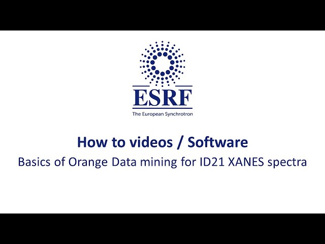 Basics of Orange Data mining for ID21 XANES spectra