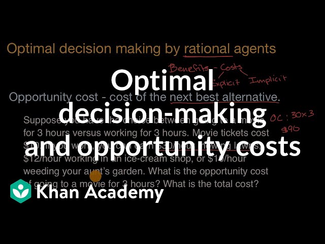 Optimal decision-making and opportunity costs  | AP(R) Microeconomics   | Khan Academy