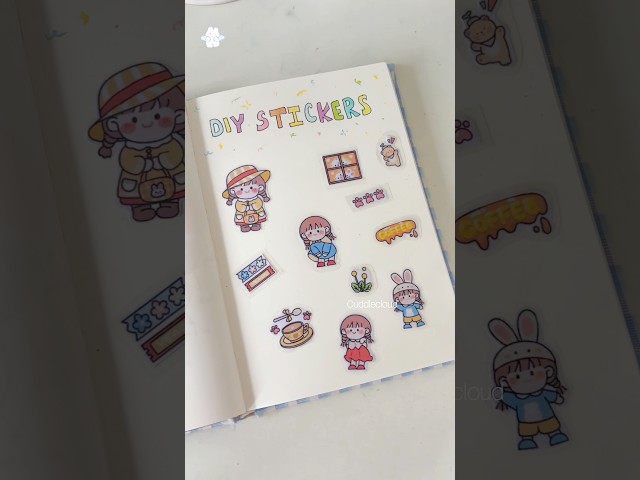 കുറച്ച് homemade kawaii stickers ഉണ്ടാക്കിയാലോ #diy #craft #shorts