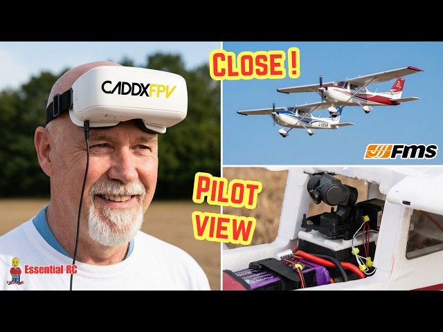 Best Formation Flight ! Caddx GT2 FPV and GM3 v2 gimbal give the Cockpit Pilot View from FMS Cessna