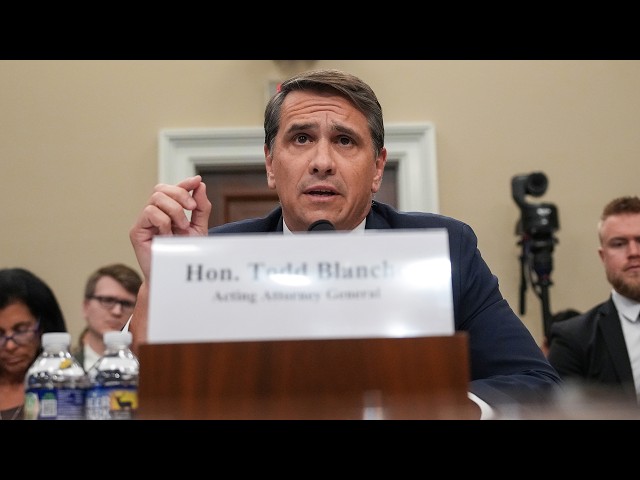 Watch Live: Acting AG Todd Blanche testifies before House about Epstein, "anti-weaponization" fund