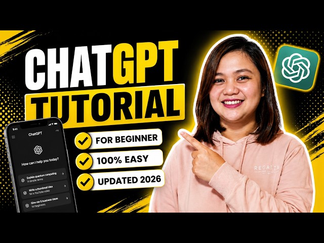 ChatGPT para sa Lahat! Step-by-Step Tutorial sa Tagalog (Updated 2026) | Sarah Jane Semic