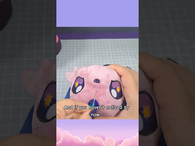 Thread sculpt a plush head in 40 seconds! #pokemon #plushdesign #tutorial