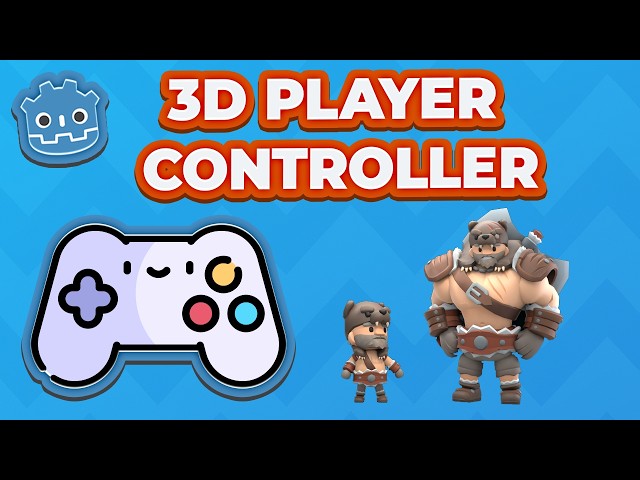 Setup a Simple 3D Player Controller In less than 2 minutes || Godot 4.6