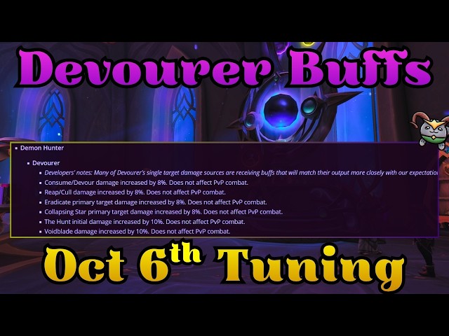 Devourer Buffs & Unholy DK Nerfs | October 6th Class Tuning
