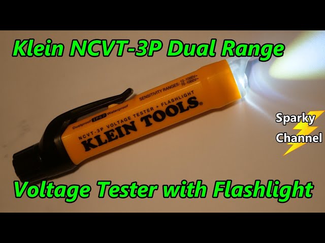 Klein New NCVT-3P Dual Range Non-Contact Voltage Tester with Flashlight