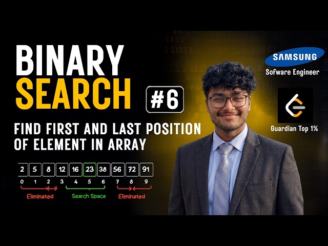 Find First And Last Position Of Element In Array | Binary Search #6 | DSA | Leetcode 34