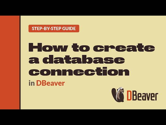 How to create a database connection in DBeaver