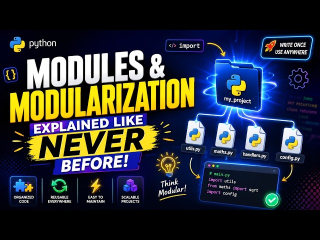 Modules & Modularization Demystified | Python Explained Like Never Before 🔥