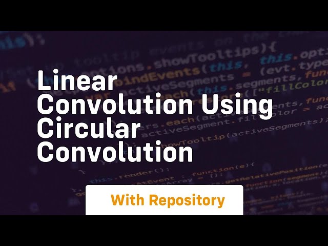 linear convolution using circular convolution