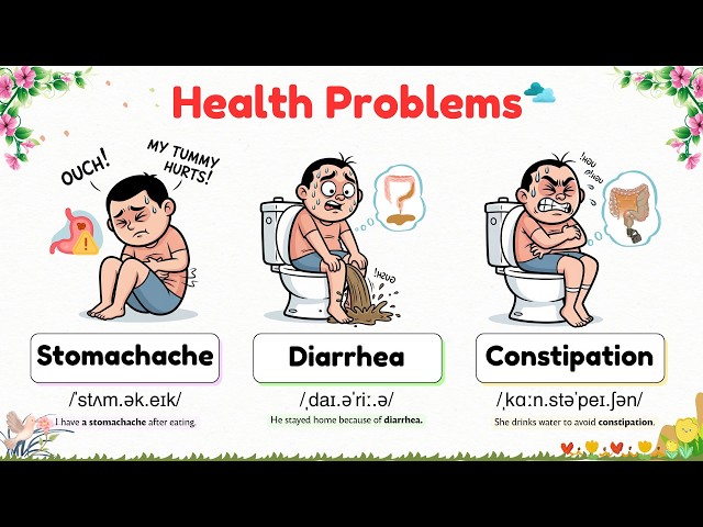Learn 100+ Common Health Problems Vocabulary in English | Disease Names | English Vocabulary