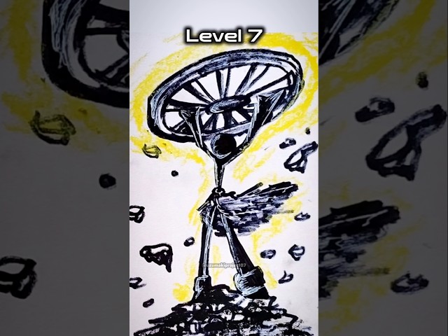 How to Draw Stickman in 7 Levels #drawing #shorts #art