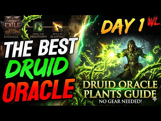 This Druid Oracle Build ABSOLUTELY MELTED Day 1! 🌿 (PoE 2 Ancients League Start)
