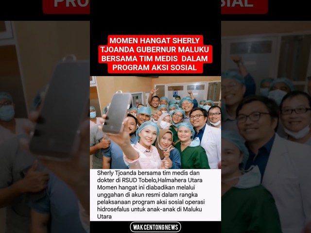 MOMEN HANGAT SHERLY TJOANDA GUBERNUR MALUKU UTARA BERSAMA TIM MEDIS DALAM ACARA SOSIAL #shortsvideo