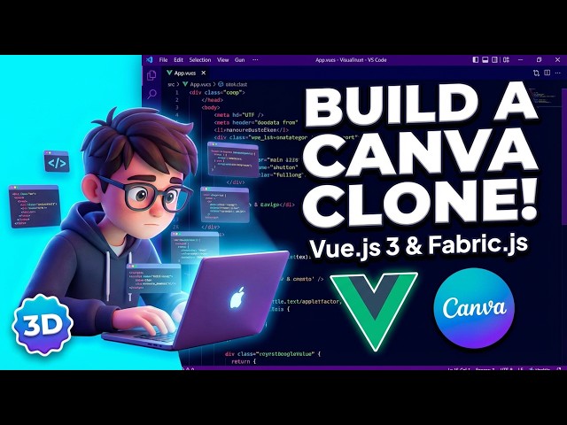 Build a Vue.js 3 Canva Clone Image & PDF – Drag and Drop Graphic Design Editor with Fabric.js