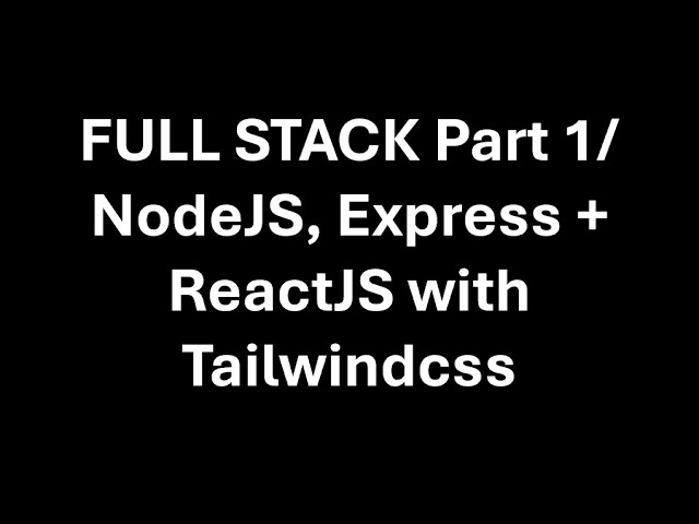 Perform CRUD OPS with NodeJS+React Part1 backend installation FullStack
