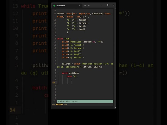 Dictionary + Function = Kalkulator Python Anti Ribet