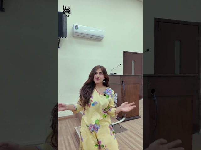 Fizza Nazir | Campus Ambassdor | talking about School of Management Sciences