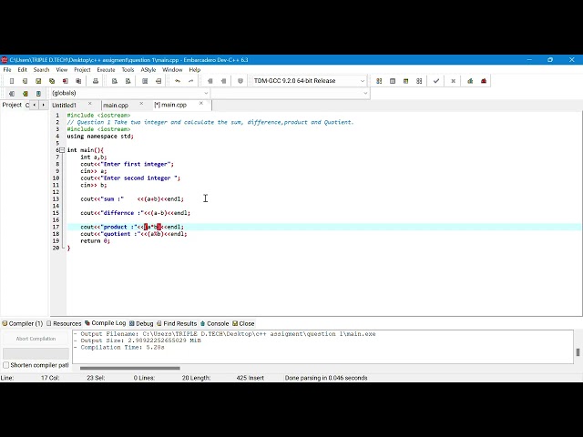 Programming c++ Assignment