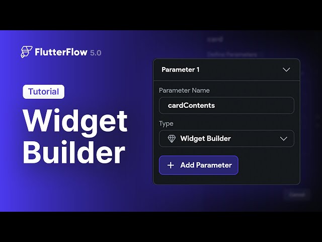 Widget Builder as Parameter | FlutterFlow 5.0 | New Feature