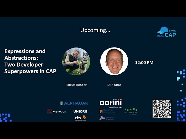 reCAP 2026: Expressions and Abstractions - Two Developer Superpowers in CAP