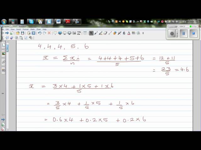 Expected value of a random variable