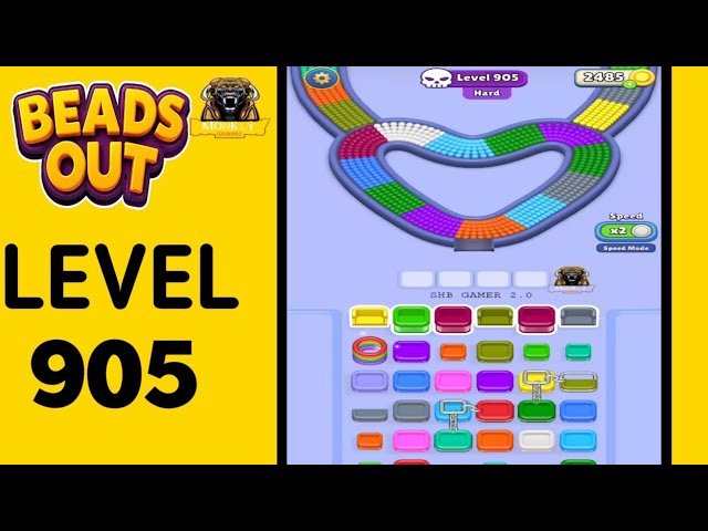 Beads Out hard Level 905 Solution and Walkthrough for Gameplay 