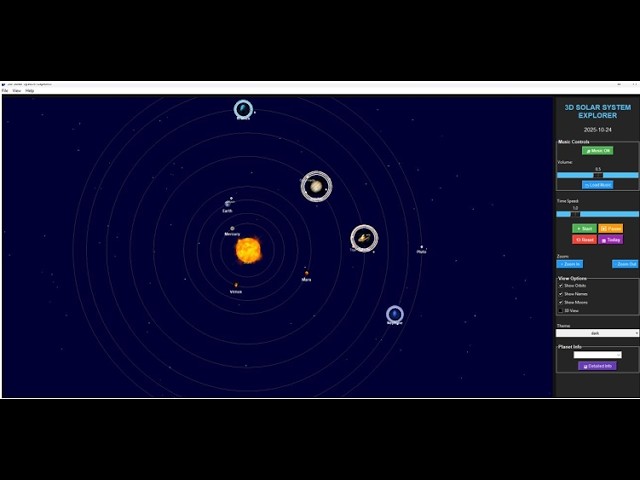 3D Solar System Python Project