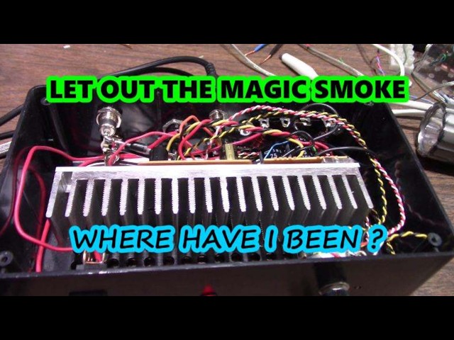 Audio amplifier gave off burning smell. What went wrong?