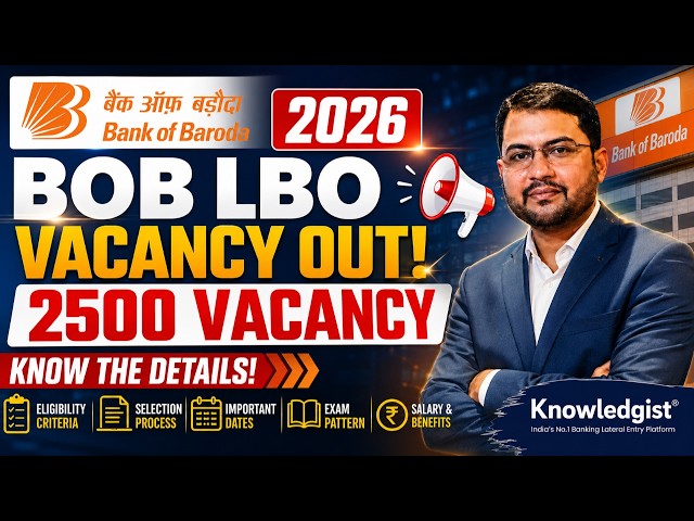 Bank Of Baroda LBO Vacancy Out Now | 2500 Vacancy in BOB LBO