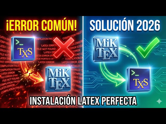 Cómo instalar LaTeX CORRECTAMENTE - Descarga e Instala MiKTeX y TeXstudio | Guía 2026