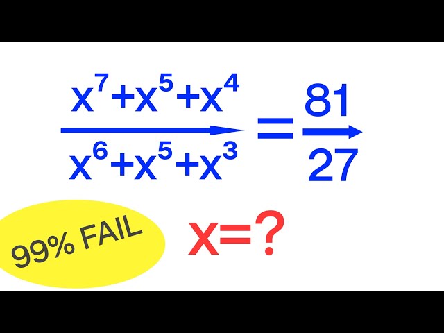 99% FAIL This Math Problem| Can You Solve For X?